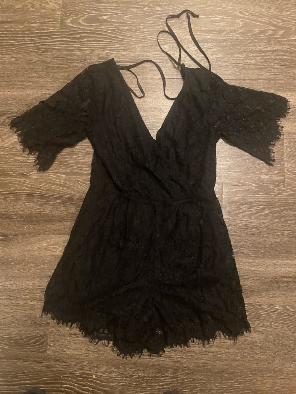 Black Lace Romper